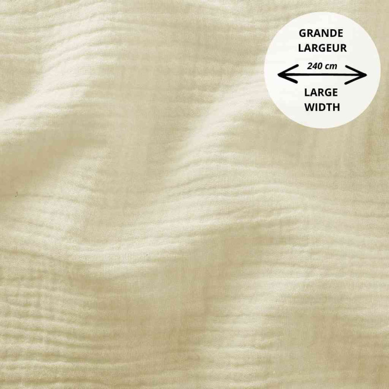 Wide Width Double Gauze Ecru